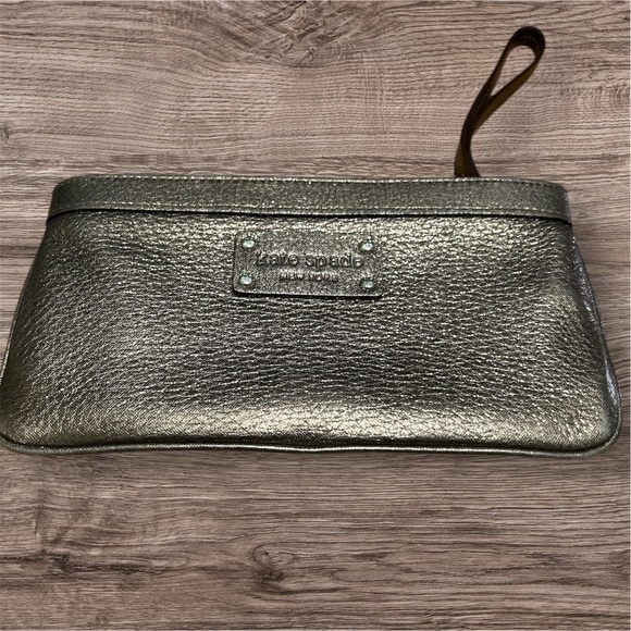Kate Spade New York Bronze Metallic Clutch with Wrist Strap. EUC 2008